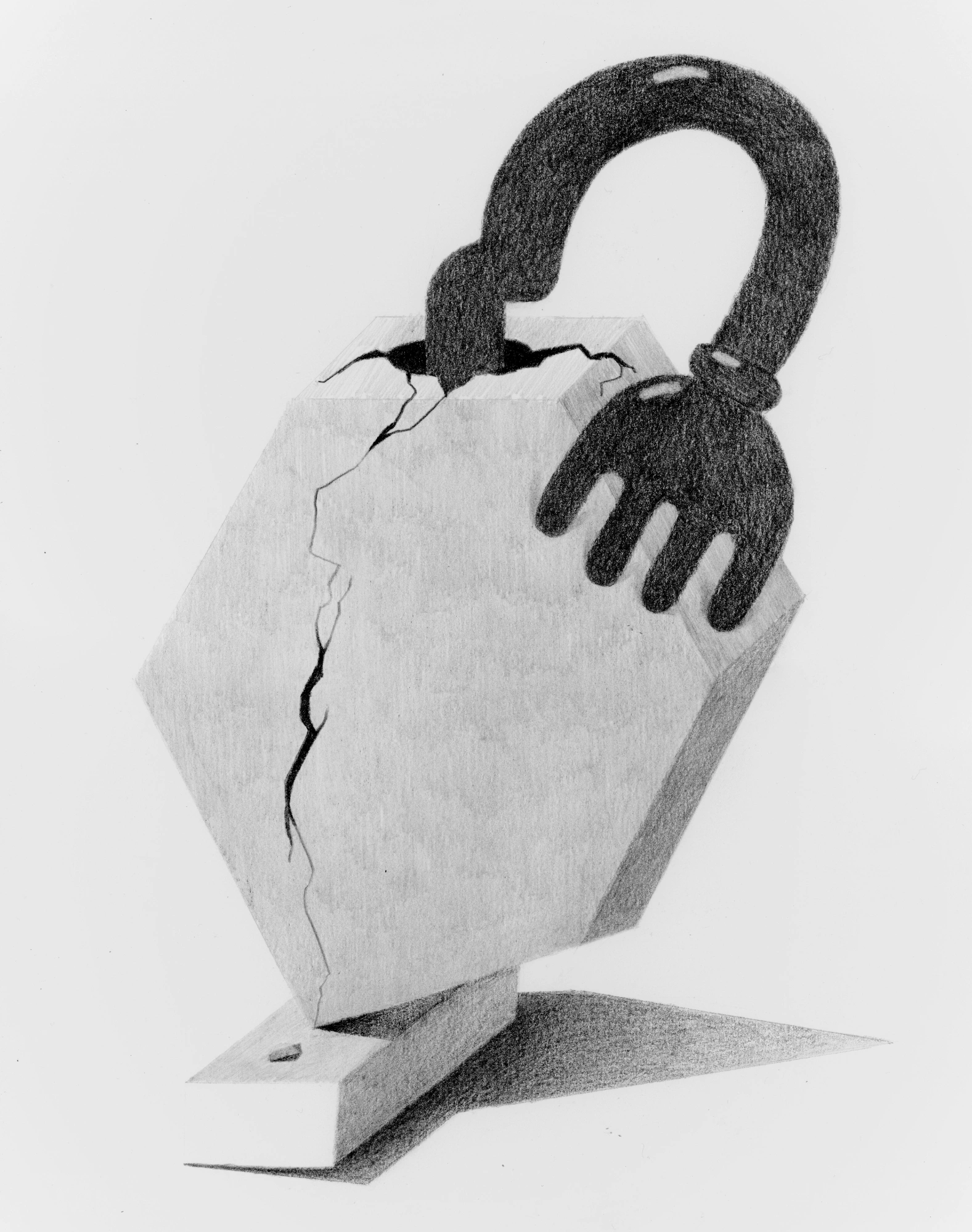 Support Group drawing with eye destabilizing the pedestal